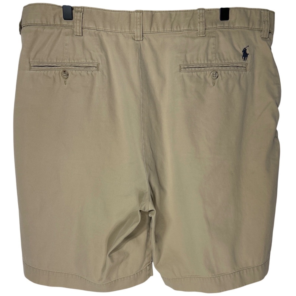 Polo Ralph Lauren Cotton Twill Chino Flat Front Prospect Shorts Khaki Tan Sz 38 - Picture 4 of 8